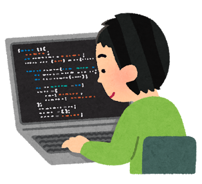 HTML・CSSを実践しながら学ぶ男性