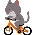 自転車に乗る猫