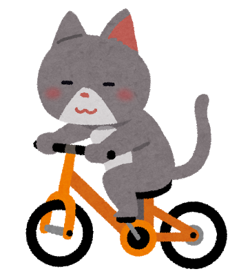 自転車に乗る猫