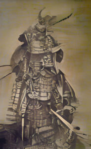 WOMBO Dreamで生成した絵「鎧のサムライ」