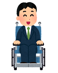 車椅子のビジネスマン